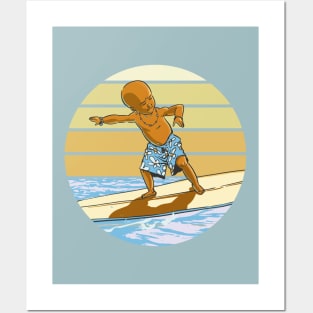 Baby surfer Posters and Art